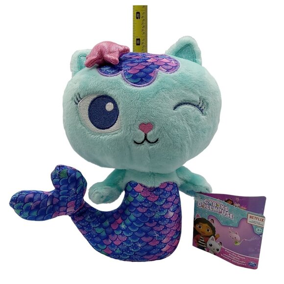 Gabbys Dollhouse MerCat Mermaid Plush Toy, DreamWorks, With Tags - Blue & Purple - Picture 6 of 10